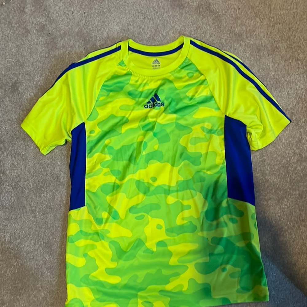 Neon green adidas short sleeved